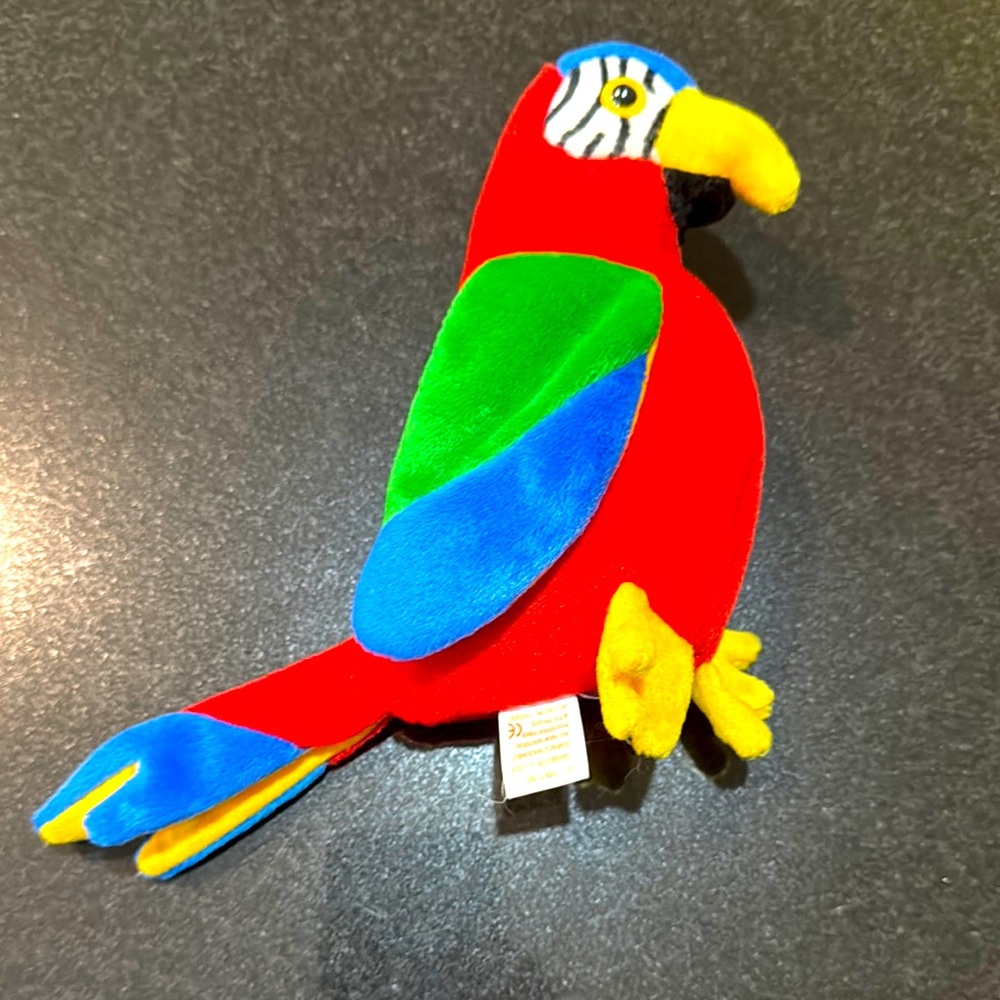 TY beanie baby “Jabber” the Macaw. NWOT. 1998.